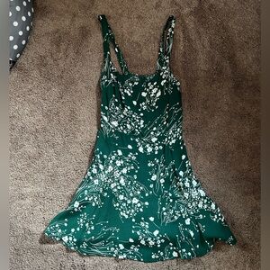 Reformation Floral Fit and Flare Mini Sundress with Adjustable Straps